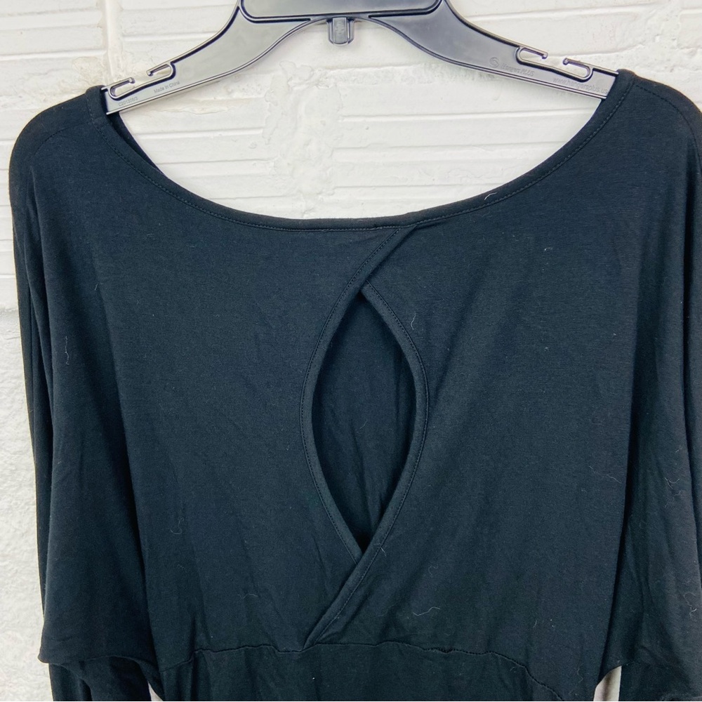 Cache Black Stretch Keyhole Back Long Sleeve Mini… - image 7